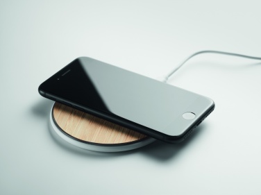 Logo trade advertising products picture of: Bamboo wireless charger 10W