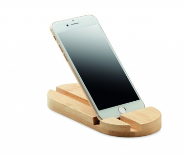 Logo trade promotional gifts picture of: Bamboo tablet/smartphone stand