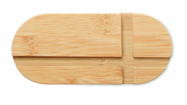 Logo trade promotional gifts picture of: Bamboo tablet/smartphone stand