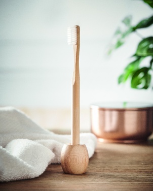 Logotrade promotional giveaway image of: Bamboo tooth brush with stand