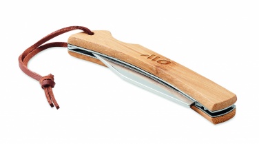 Logo trade promotional giveaways picture of: Foldable knife in bamboo