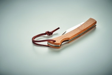 Logo trade corporate gifts picture of: Foldable knife in bamboo