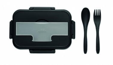 Logo trade promotional giveaways picture of: Lunch box with cutlery in PP