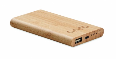 Logo trade business gifts image of: 4000 mAh Bamboo power bank