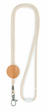 Logo trade business gift photo of: Cotton Lanyard with metal hook