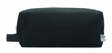 Logo trade promotional merchandise image of: Canvas cosmetic bag 220 gr/m²