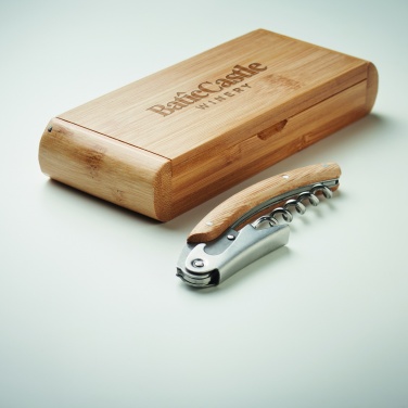 Logo trade advertising product photo of: Waiter's knife in bamboo