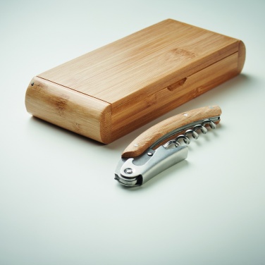 Logo trade promotional items image of: Waiter's knife in bamboo