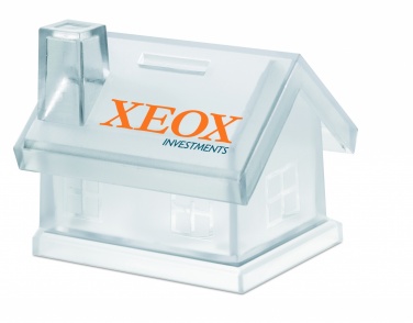 Logotrade promotional giveaway picture of: Plastic house coin bank