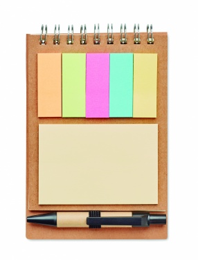 Logo trade promotional merchandise photo of: Notepad with pen and memo pad