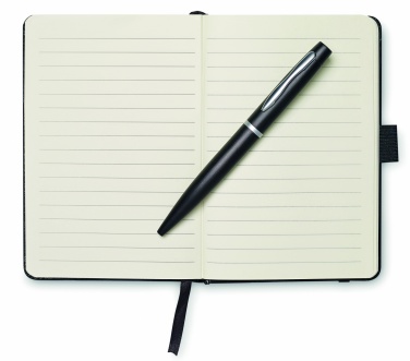 Logo trade business gifts image of: A6 notebook with pen 72 lined