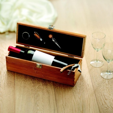 Logotrade promotional merchandise picture of: Wine set in bamboo box