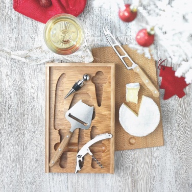 Logo trade business gifts image of: Cheese and wine set