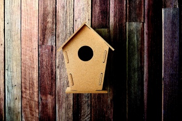 Logo trade promotional giveaway photo of: Wooden bird house