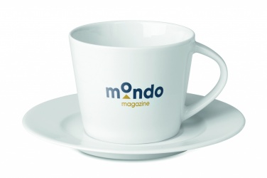 Logo trade promotional merchandise image of: Cappuccino cup and saucer