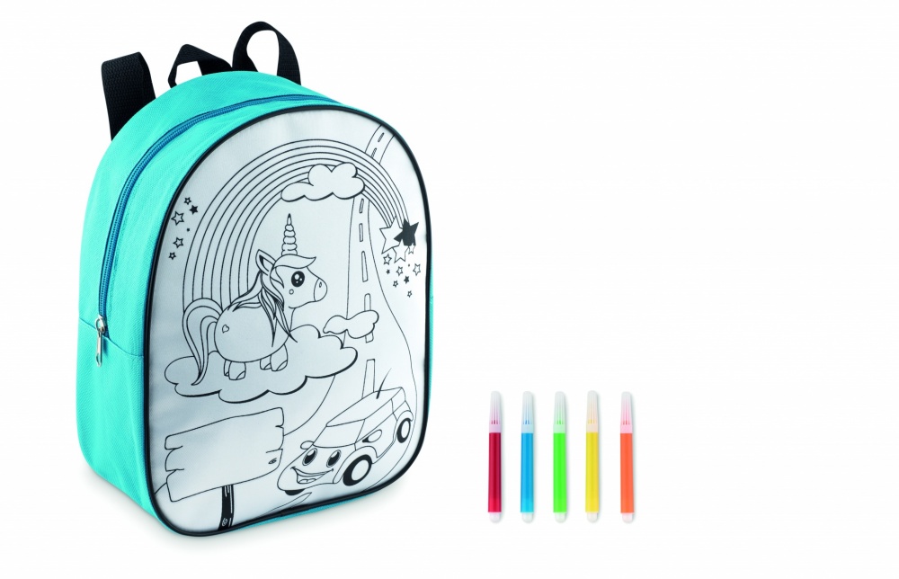 Logo trade promotional merchandise photo of: Backpack with 5 markers