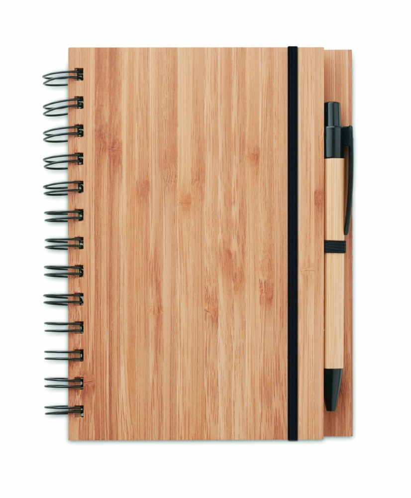 Logotrade advertising product image of: Bamboo notebook with pen lined BAMBLOC