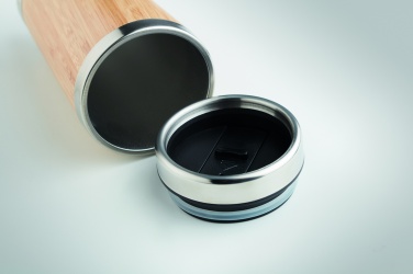 Logotrade promotional giveaway image of: Double wall bamboo flask 430ml
