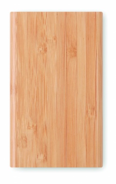 Logo trade promotional items picture of: Power bank 4000 mAh Bamboo ARENA POWER