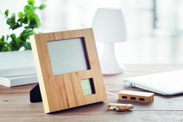 Logo trade corporate gift photo of: Photo frame with weather statio