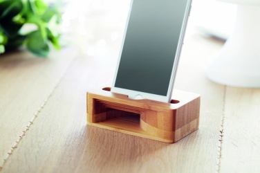 Logotrade promotional item picture of: Bamboo phone stand-amplifier CARACOL