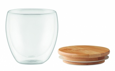 Logo trade promotional giveaways picture of: Double wall glass 250ml Hamburg