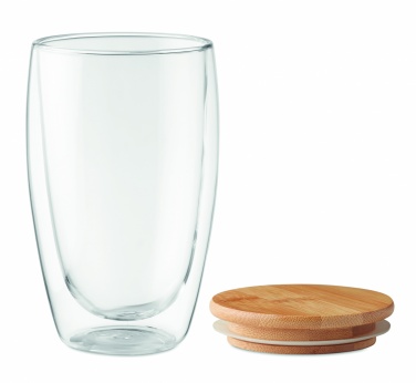 Logo trade business gift photo of: Double wall  glass 450 ml Frankfurt