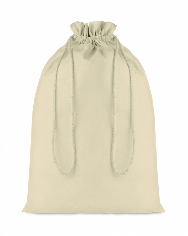 Logo trade promotional products image of: Large Cotton draw cord bag 30 x 47 cm