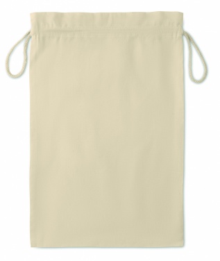 Logo trade advertising products image of: Large Cotton draw cord bag 30 x 47 cm