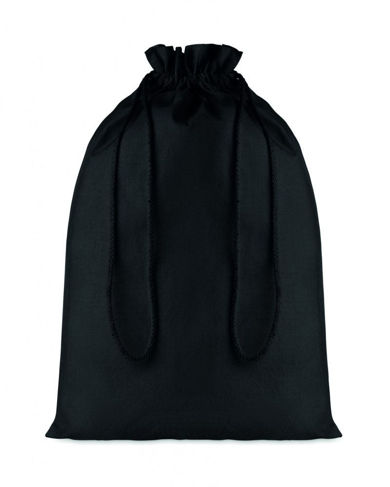 Logotrade corporate gift picture of: Large Cotton draw cord bag black