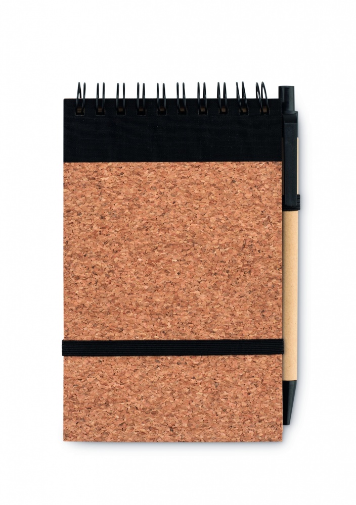 Logotrade promotional gift picture of: A6 Cork notepad with pen