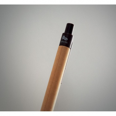 Logo trade corporate gifts image of: Push ball pen coffee husk/ABS