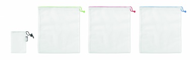 Logo trade promotional giveaways picture of: Set of 3 RPET mesh food bags