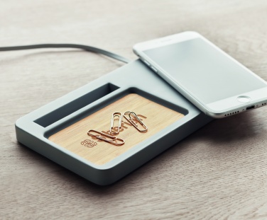 Logo trade promotional giveaways picture of: Wireless charging organizer10W