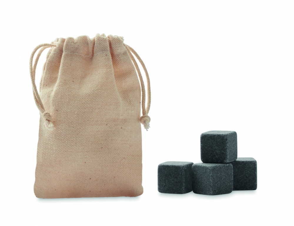 Logo trade promotional gifts image of: 4 stone ice cubes in  pouch