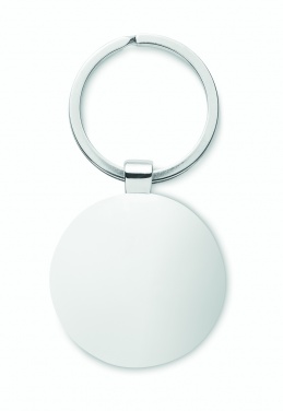 Logotrade promotional gift image of: Round key ring metal bamboo Dobele