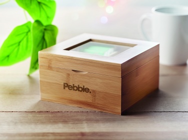 Logo trade promotional giveaways image of: Bamboo tea box