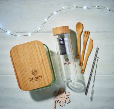 Logotrade advertising product picture of: Glass lunchbox with bamboo lid