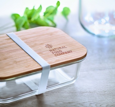 Logotrade promotional giveaway image of: Glass lunchbox with bamboo lid
