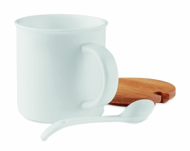 Logotrade promotional gift image of: Porcelain mug with spoon