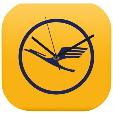 Logo trade promotional giveaways image of: Wall clock with all over clock face BEL AIR