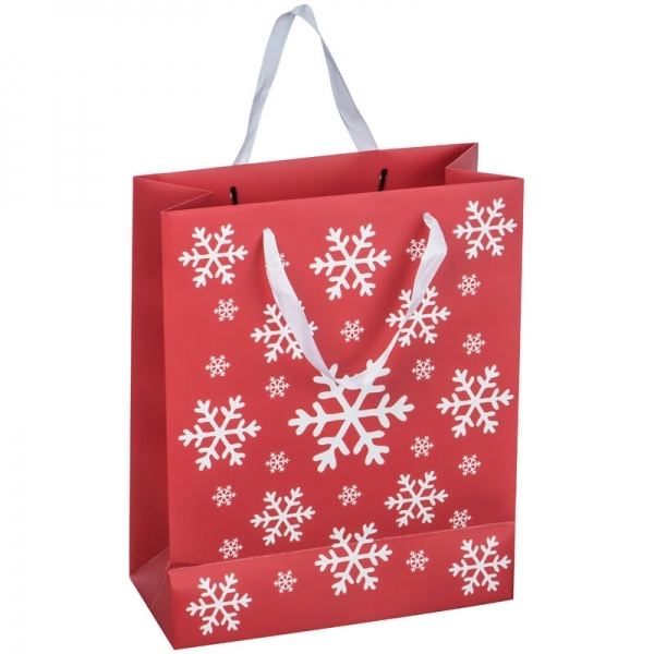 Logo trade promotional gift photo of: Big Christmas paper bag ROMBAS