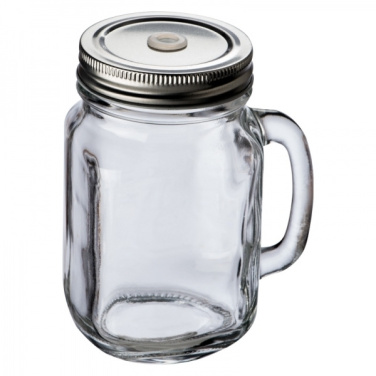 Logotrade promotional product picture of: Drinking glass with handle and lid TREVISO 450 ml