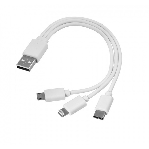 Logotrade corporate gifts photo of: 3 in 1 USB cable type c + micro USB + lightning