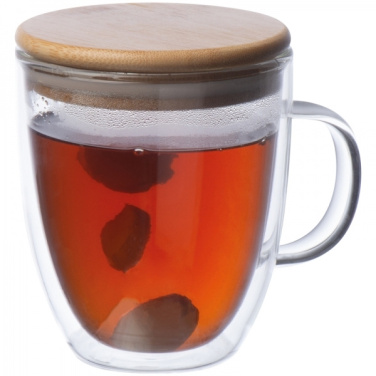 Logotrade advertising product picture of: Double-walled glass cup GERTHE 350 ml