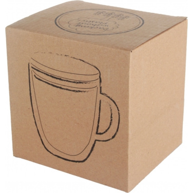 Logotrade promotional giveaway image of: Double-walled glass cup GERTHE 350 ml