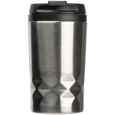 Logo trade advertising products picture of: Stainless steel mug with lid ROMA 250 ml