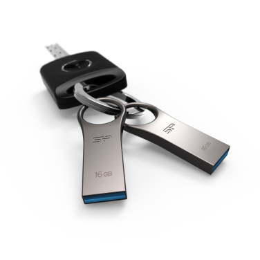 Logotrade promotional merchandise photo of: Pendrive 3.0 Silicon Power JEWEL J80 TITANIUM 16GB