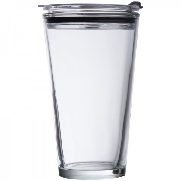 Logotrade business gifts photo of: Glass mug with lid WATTENSCHEID 400 ml