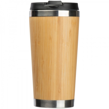 Logo trade corporate gifts image of: Stainless steel mug BAMBOOGARDEN 400 ml